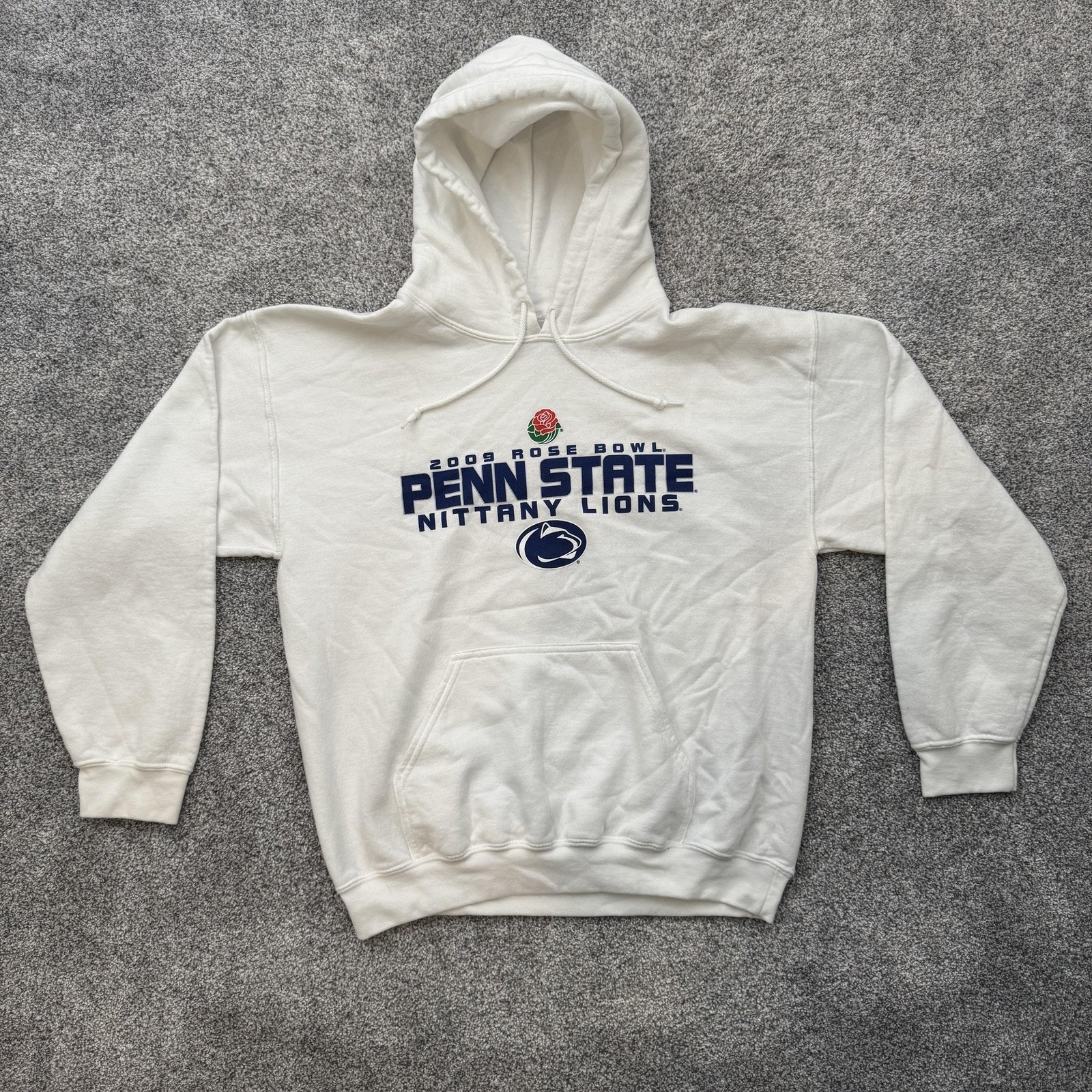 Penn State Nittany Lions Hoodie Mens Medium Ncaa Football 2009 Rose Bowl Gildan
